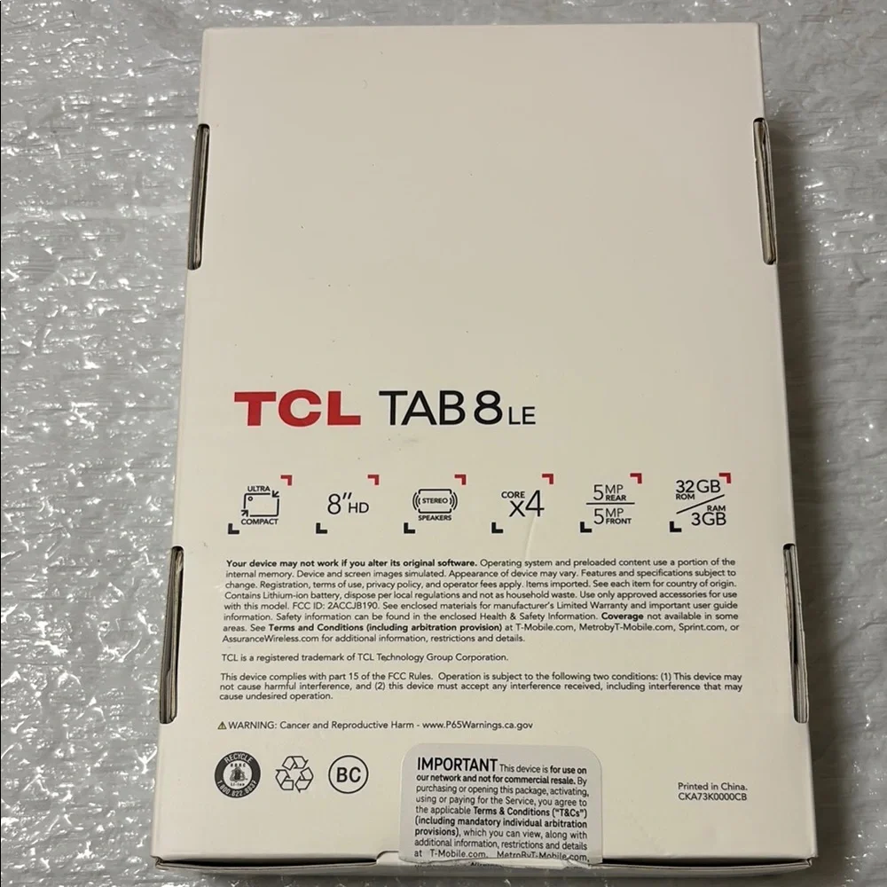 TCL Black Tablet Sleek Design with Vibrant Display
